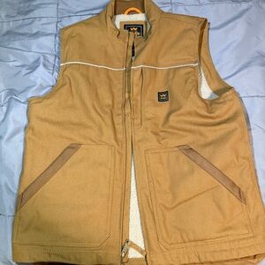 Walls Men's Brown Vest with Sherpa Lining